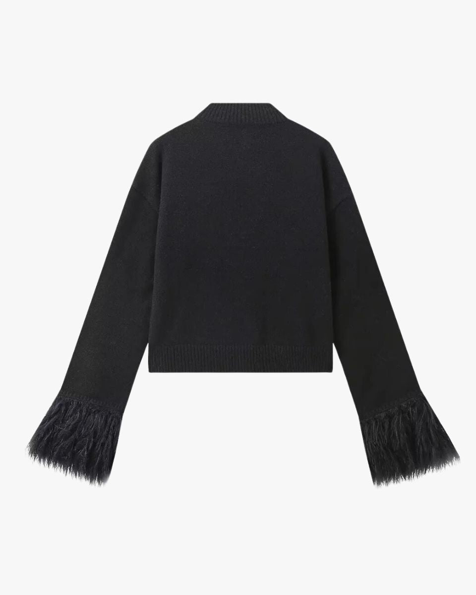 Manon | Strickjacke mit Knöpfen und Federärmeln