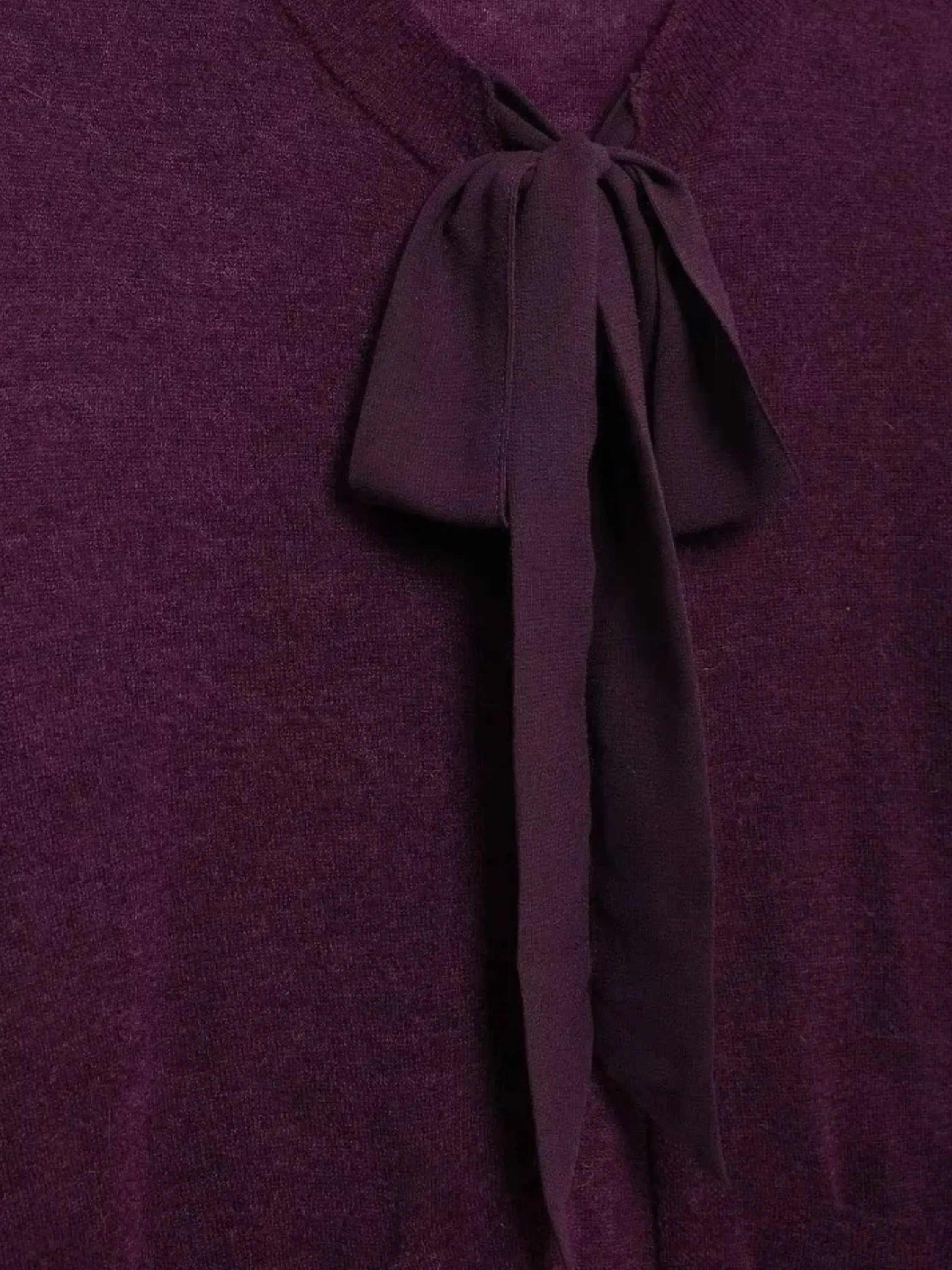 Minna | Strickjacke mit Krawattenausschnitt und Taschen