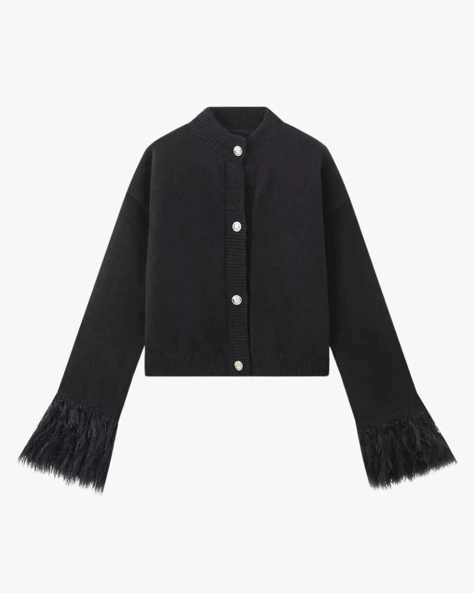 Manon | Strickjacke mit Knöpfen und Federärmeln