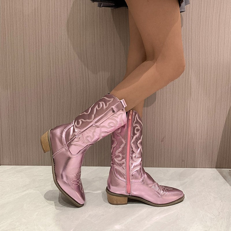 Gia - Elegante Stiefel im Metallic-Chic für einen trendigen Look