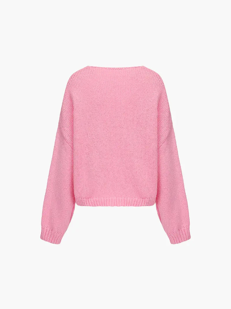 Rahel | Weiche Strickjacke mit Schleife